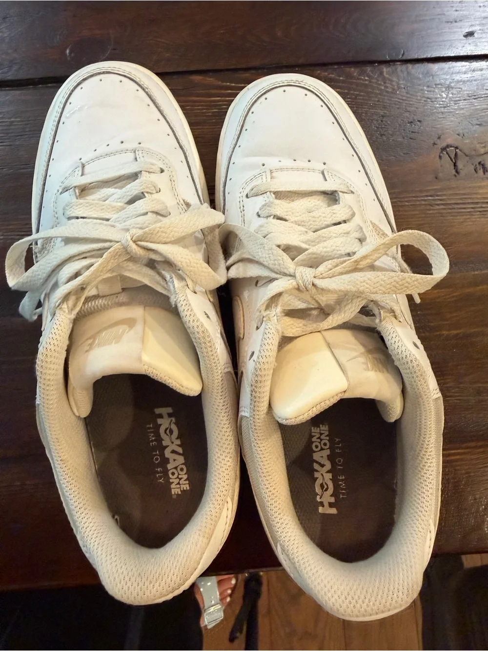Nike Air Force Off-White/Cream Low-Top Sneakers - size 7.5